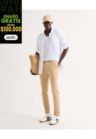 Pantalon Para Hombre Chino Color Crema Marca Seven Seven #45071085 Seven Seven