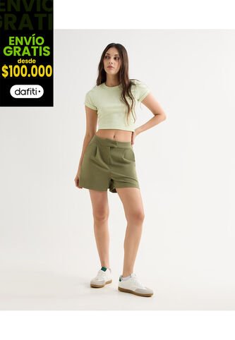 Short Para Mujer  Color Verde Oliva Marca Seven Seven #28191045 Seven Seven