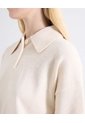 Saco Cuello Camisero Botonadura Frontal  Para Mujer Beige Seven Seven de Seven Seven