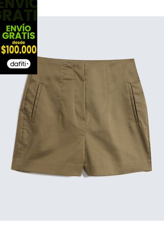 Short Para Mujer  Color Verde Oliva Marca Seven Seven #28191057 Seven Seven