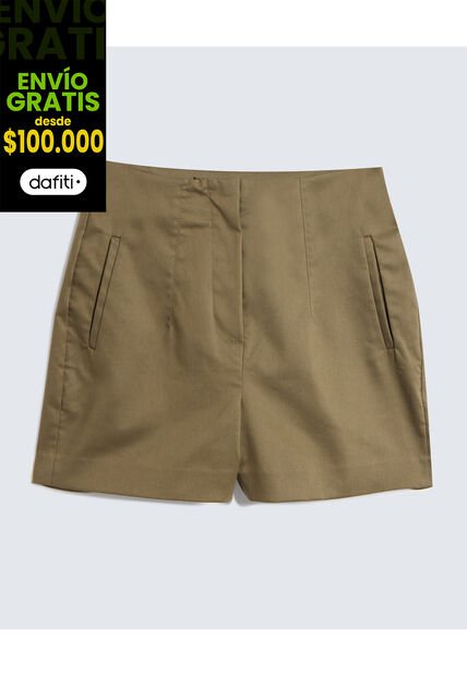 Short Para Mujer  Color Verde Oliva Marca Seven Seven #28191057