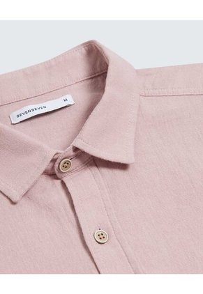 Camisa Para Hombre Manga Larga Cuello Casual M Color Rosa  Marca Seven Seven #45012104