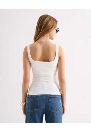 Camiseta Para Mujer Manga Sisa Moda Color Marfil Marca Seven Seven #28096433