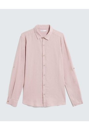 Camisa Para Hombre Manga Larga Cuello Casual M Color Rosa  Marca Seven Seven #45012104