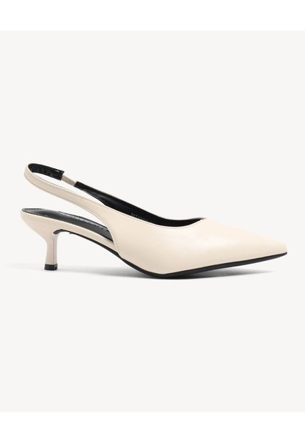 Tacones Bicolor Tipo Sandalia  Para Mujer Blanco Seven Seven