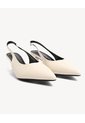 Tacones Bicolor Tipo Sandalia  Para Mujer Blanco Seven Seven de Seven Seven