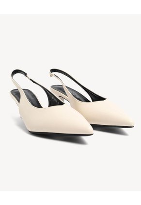 Tacones Bicolor Tipo Sandalia Para Mujer Blanco Seven Seven