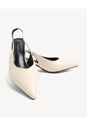 Tacones Bicolor Tipo Sandalia Para Mujer Blanco Seven Seven