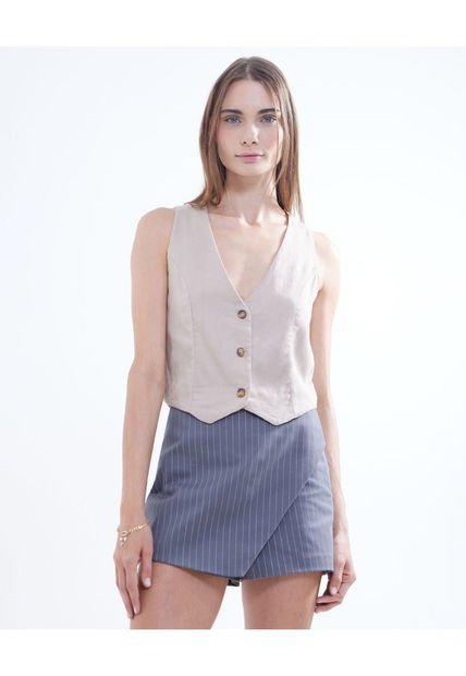 Short Para Mujer  Color Gris  Marca Seven Seven #28190955