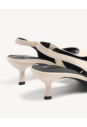 Tacones Bicolor Tipo Sandalia Para Mujer Blanco Seven Seven