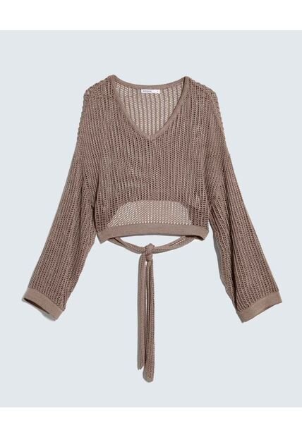 Saco Para Mujer Cuello V Color Arena Marca Seven Seven #28330673