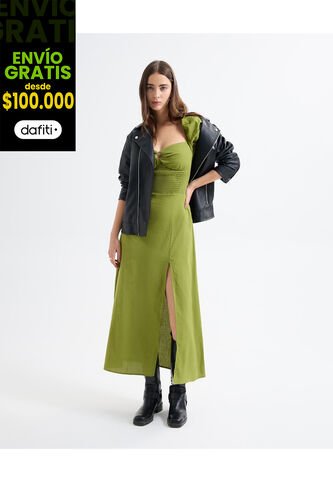 Vestido Para Mujer M/C Largo Color Verde  Marca Seven Seven #28171358 Seven Seven