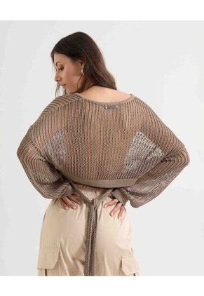 Saco Para Mujer Cuello V Color Arena Marca Seven Seven #28330673