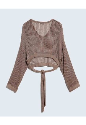 Saco Para Mujer Cuello V Color Arena Marca Seven Seven #28330673