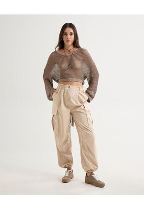 Saco Para Mujer Cuello V Color Arena Marca Seven Seven #28330673