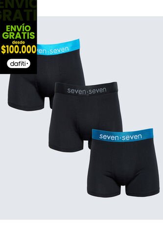 Boxer Para Hombre Fleat Seamer Medio Color Negro Marca Seven Seven #45000367 Seven Seven