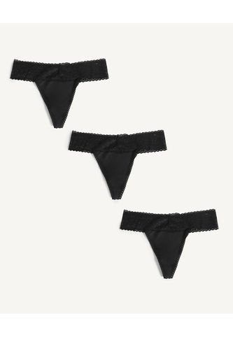 Panty Para Mujer Tanga Color Negro Marca Seven Seven #28800064 Seven Seven