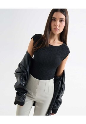 Camiseta Para Mujer Manga Corta Moda Color Negro Marca Seven Seven #28096233