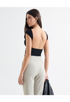 Camiseta Para Mujer Manga Corta Moda Color Negro Marca Seven Seven #28096233