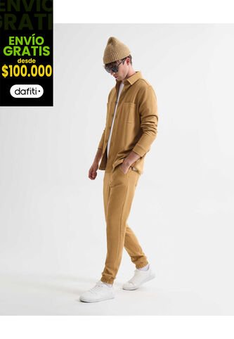 Pantalon Para Hombre Jogger Color Cafe  Marca Seven Seven #45071093 Seven Seven