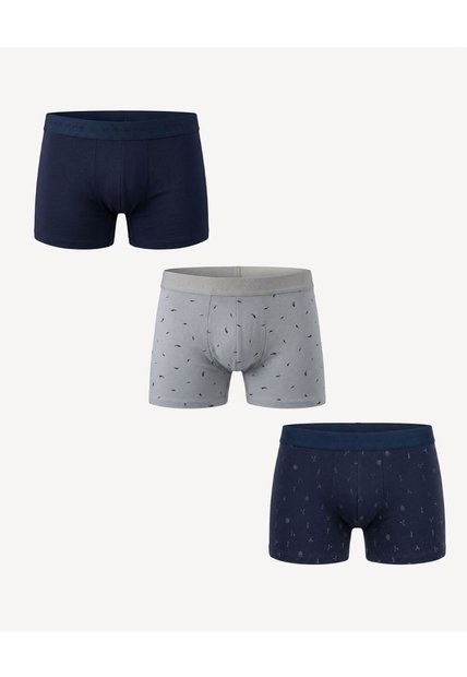Bóxer Medio Diseños Surtidos Pack X3 X3 Para Hombre Azul Seven Seven