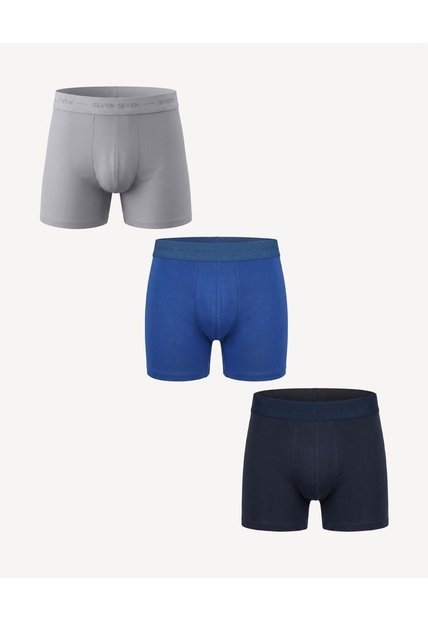Bóxer Medio Colores Sólidos Pack X3 X3 Para Hombre Surtido Seven Seven
