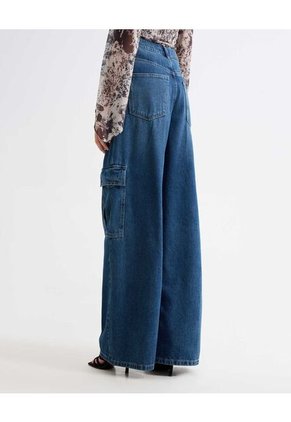 Jean Para Mujer Wide-Leg Color Azul Medio Marca Seven Seven #28160882