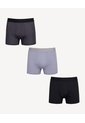 Pack X3 De Boxers Medios Texturizados  Para Hombre Gris Seven Seven de Seven Seven