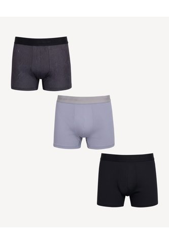 Pack X3 De Boxers Medios Texturizados  Para Hombre Gris Seven Seven Seven Seven