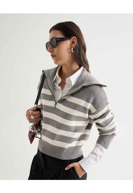 Saco Para Mujer Abierto Color Gris Marca Seven Seven #28330675