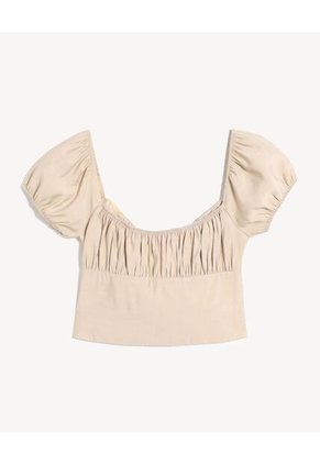 Blusa Para Mujer Manga Corta Color Beige Marca Seven Seven #28124021