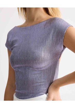 Camiseta Para Mujer Manga Sisa Moda Color Gris Marca Seven Seven #28096437