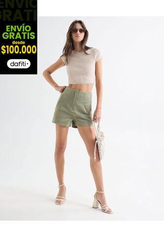 Short Para Mujer  Color Verde  Marca Seven Seven #28191065 Seven Seven