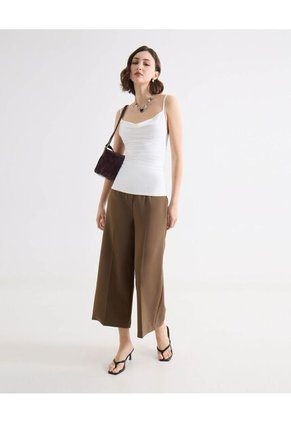 Camiseta Para Mujer Manga Sisa Moda Color Crudo Marca Seven Seven #28096481