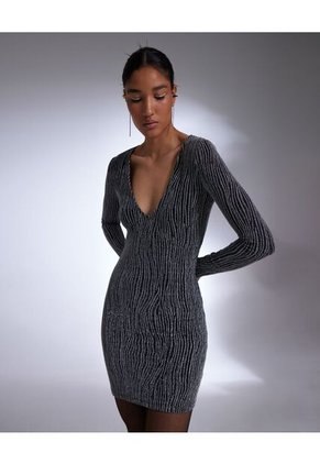 Vestido Para Mujer Manga Larga Color Negro Marca Seven Seven #28171146