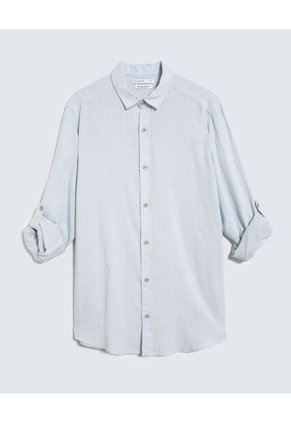 Camisa Para Hombre Manga Larga  Color Azul Claro Marca Seven Seven #45012088