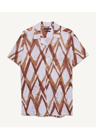 Camisa Para Hombre Manga Corta  Color Amarillo  Marca Seven Seven #45011954 Seven Seven