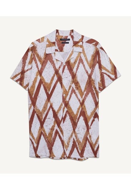 Camisa Para Hombre Manga Corta  Color Amarillo  Marca Seven Seven #45011954