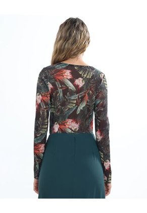 Camiseta Para Mujer Manga Larga Color Negro Marca Seven Seven #28095980