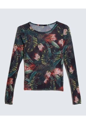 Camiseta Para Mujer Manga Larga Color Negro Marca Seven Seven #28095980