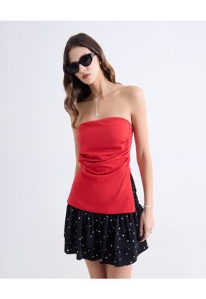 Camiseta Para Mujer Straple Color Rojo Marca Seven Seven #28096475