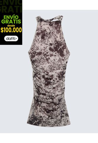 Vestido Para Mujer Manga Sisa Color Cafe Oscuro Marca Seven Seven #28171336 Seven Seven