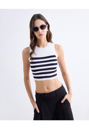 Camiseta Para Mujer Manga Sisa Cuello Redondo Color Blanco Marca Seven Seven #28096460