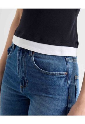 Camiseta Para Mujer Manga Corta Cuello Redondo Color Negro Marca Seven Seven #28096490