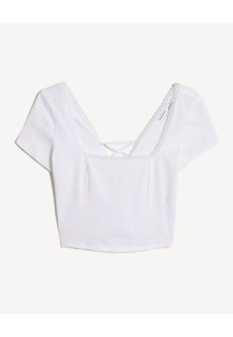 Camiseta Para Mujer Manga Corta Moda Color Blanco Marca Seven Seven #28096469 Seven Seven