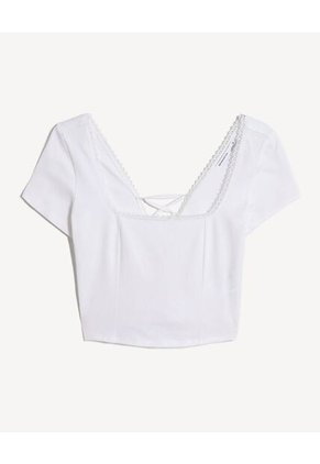 Camiseta Para Mujer Manga Corta Moda Color Blanco Marca Seven Seven #28096469