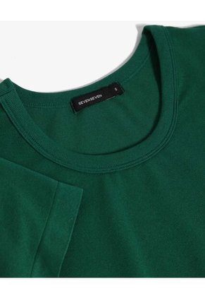 Camiseta Para Mujer Manga Corta Cuello Redondo Color Verde Marca Seven Seven #28096455