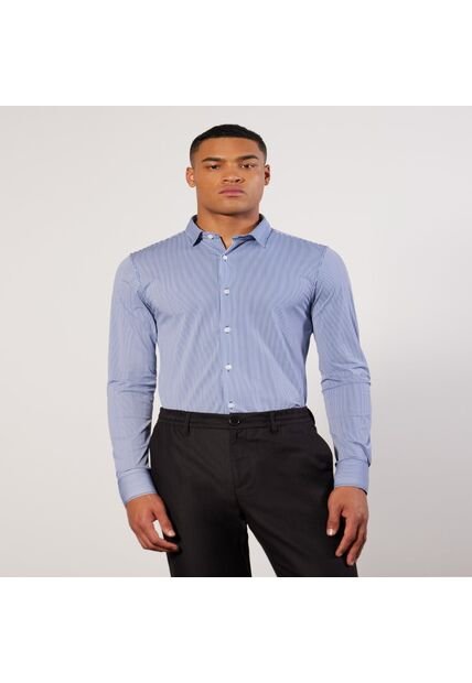 Camisa Para Hombre Manga Larga  Color Azul  Marca Seven Seven #45011953