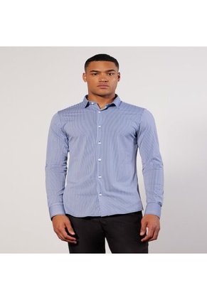 Camisa Para Hombre Manga Larga  Color Azul  Marca Seven Seven #45011953