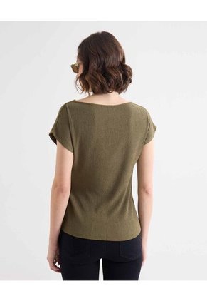 Camiseta Para Mujer Manga Corta Moda Color Verde Marca Seven Seven #28096468